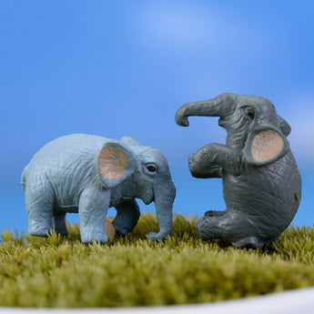 2 STKS Hars kunsvlyt kunsmatige olifant kabouters mos hars handwerk beeldjies huis tuin versiering feetjie tuin miniatuur 