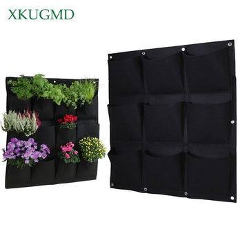 Wall Hanging Planting Bags 3/9/18/49/72 Pockets Green Grow Bag Planter Vertical Garden Vegetable Living Garden Bag Home Supplies