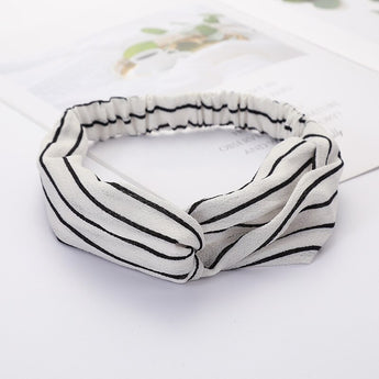 Women Knotted Hair Bands Girls Print Flower Headbands Fashion Vintage Cross Turban Bandage Bandanas Hair Accessories FD808