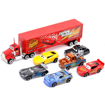 Disney Pixar Cars 3 Mack Uncle Truck Speelgoed Car Set Lightning McQueen Jackson Storm 1:55 Diecast Car Model Speelgoed Kids Geskenk