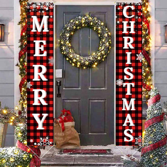 2023 Christmas Door Decoration Merry Christmas Banner Decor for Home Hanging Christmas Ornament Navidad Happy New Year Gift