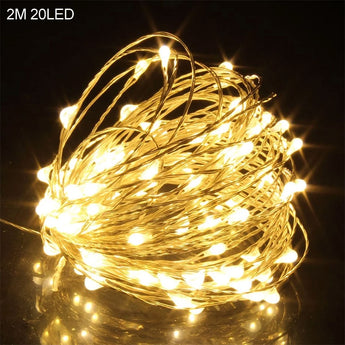 2M 20LED Kersvader Sneeuvlok LED Ligstring Kersversiering Vir Huis Kersboom Ornament 2022 Navidad Kindergeskenk Nuwejaar