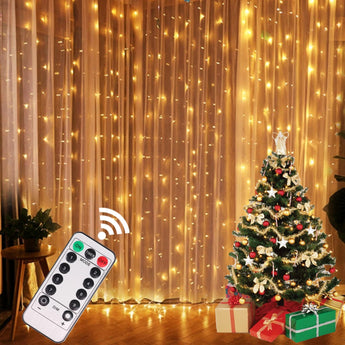 Christmas Lights Curtain Garland Merry Christmas Decorations For Home Christmas Ornaments Xmas Gifts Navidad 2022 New Year Decor