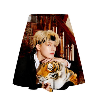 Kpop NCT DREAM 3D imprimir vestido hasta la rodilla mujeres verano 3D We Boom ropa señoras 4 temporada talla grande K -vestidos de chicas pop gótico