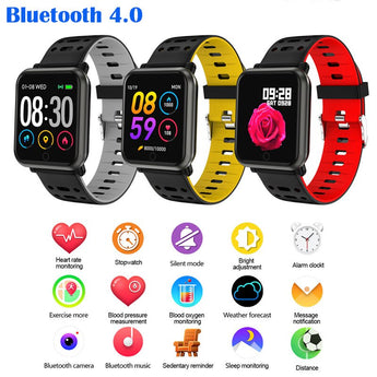 Nuevo reloj inteligente Bluetooth pulsera Fitness Frecuencia Cardíaca sueño Monitor de presión arterial mulitfuntion deportes Wirstbands