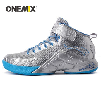 ONEMIX zapatos de baloncesto para hombre al aire libre suela de goma clásica botas de tobillo de Hombre Zapatos Deportivos zapatillas de entrenamiento talla grande 36-47