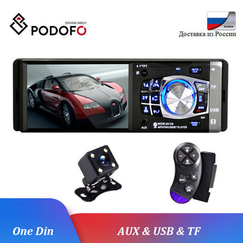 Podofo outomatiese radio estéreo Bluetooth estéreo van oudio 1 din 12 V 4 "HD MP3 Multimedia USB SD REPRODUKTOR VAN AUX-IN auto Radio coche 1DIN Autoradio