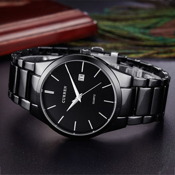 Reloj CURREN para hombre 2018 Calendario de negocios reloj de pulsera de cuarzo para hombre militar resistente al agua reloj masculino de acero completo