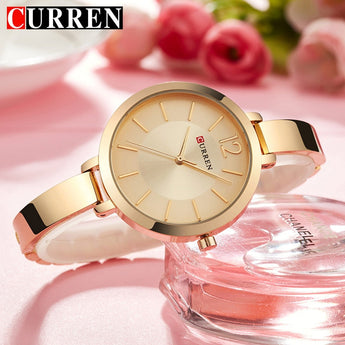 Reloj de cuarzo CURREN nuevo diseño creativo de moda Casual vir mujer, reloj de pulsera de regalo vir mujer, relojes Vintage, reloj femenino