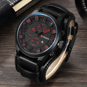 Reloj de cuarzo deportivo Casual Curren para hombre, relojes de moda para hombre, reloj militar de cuero de marca superior, reloj de pulsera para hombre reloj 8225