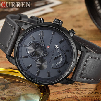 Reloj de cuarzo deportivo Casual a la moda para hombre, relojes de cuero de lujo de marca, reloj de pulsera para hombre, reloj CURREN 8217