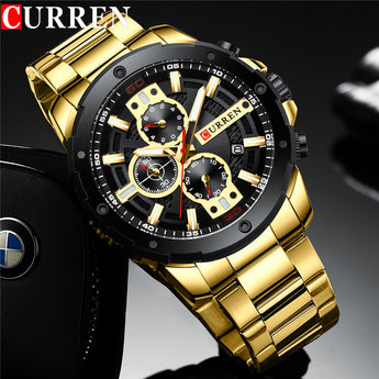 Reloj de pulsera deportivo CURREN para hombre a prueba de agua cronógrafo para hombre reloj militar marca superior de lujo reloj de acero inoxidable para hombre 8336