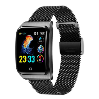 Reloj inteligente NEW-F9 hombres Ip68 impermeable multimodo deportivo Frecuencia Cardíaca presión arterial Bluetooth Smartwatch Pantalla de 1,3 pulgadas negro