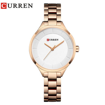 Relojes de mujer CURREN reloj de pulsera de lujo reloj femenino para mujer Milanese acero señora Rosa oro cuarzo señoras reloj 2019  (3)