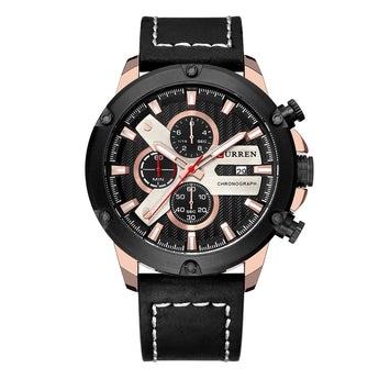 Relojes de mujer hombre reloj CURREN 8308 hombres de negocios reloj de cuarzo calendario cronógrafo moda Casual correa de cuero Hombre reloj de pulsera