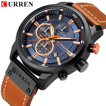 Relojes deportivos de cuero digitales analógicos CURREN para hombre, reloj militar de marca de lujo, reloj de cuarzo para hombre, reloj de cuarzo, reloj Masculino 8291