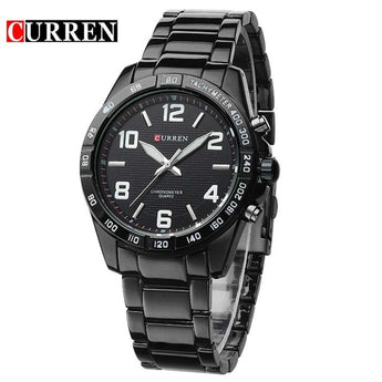 Relojes para hombre CURREN, relojes de pulsera militares de lujo de marca superior, reloj de acero para hombre, reloj de negocios a prueba de agua, reloj Masculino xfcs