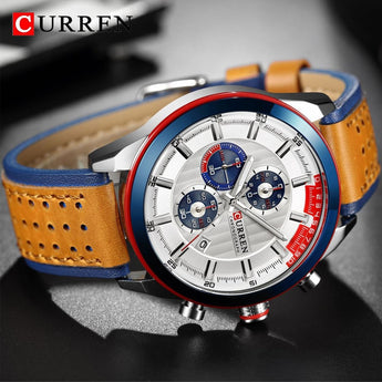 Relojes para hombre, cronógrafo de moda, reloj de cuarzo para hombre, marca de lujo, reloj deportivo para hombre, reloj de pulsera para hombre, resistente al agua, 30M