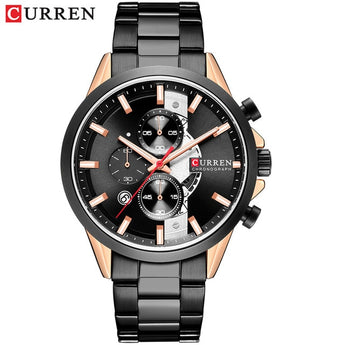 Relojes para hombres de lujo de marca superior Casual Reloj de pulsera deportivo CURREN Calendario de moda cronógrafo Reloj de cuarzo Reloj Hombre