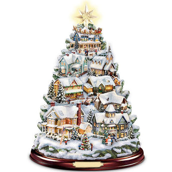 20x30cm Christmas Tree Rotating Sculpture Train Decorations Paste Window Paste Stickers Christmas Decorations Winter Home Decor