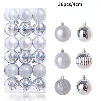 1Box 24/36pcs Christmas Ball Christmas Tree Ornament Home Christmas Hanging Pendant New Year Party Decoration Gift Navidad 2022