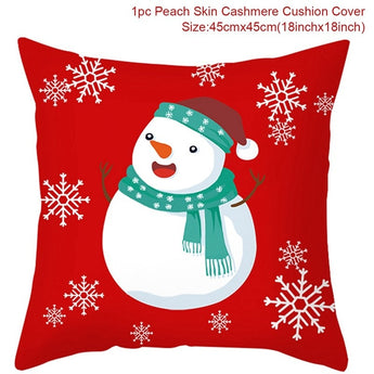 Christmas Cushion Cover Merry Christmas Decorations for Home 2022 Christmas Ornament Navidad Noel Xmas Gifts Happy New Year 2023