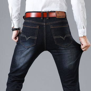 New Mens Fashion Jeans Business Casual Stretch Slim Jeans Classic Trousers Denim Pants men size 28-40