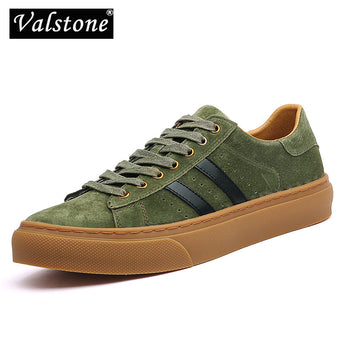 Valstone de lujo zapatos de cuero genuino para los hombres calidad zapatillas de deporte transpirables natural de piel de cerdo zapatos casuales Zapatos vulcanizados zapatos de color a 4