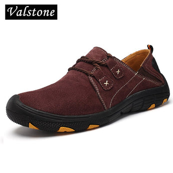 Zapatillas de cuero genuino Valstone zapatos de hombre de calidad casual de lujo de cuero regte mocasines homme zapatos de goma tallas 48