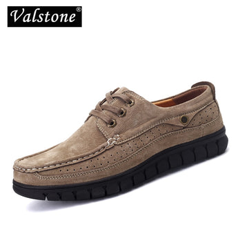 Valstone quality genuine leather casual shoes for men's spring and autumn sport Natural leather, vulcanized rubber floors