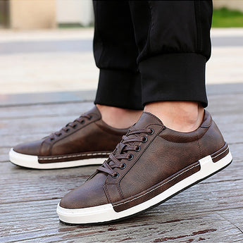 Zapatos casuales para hombre zapatillas 2019 nuevos zapatos vulcanizados de cuero pu para hombre Calzado cómodo para hombre talla grande primavera /otoño