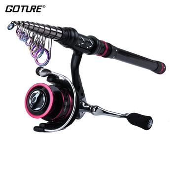 Goture Aquila Telescopic Spinning Fishing Rod Combo Set Kit 1.8M-3.6M With 2000-4000 Series Japanese technology Spinning Reel