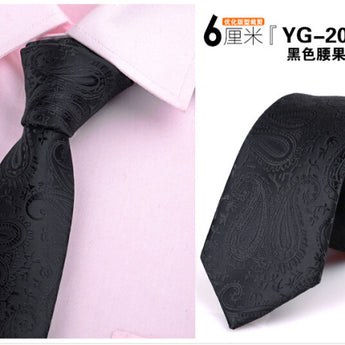 Men's Slim Necktie for Fashion Plaid Wedding Dress Business