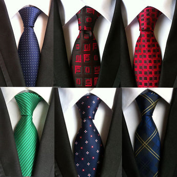 Plaid Silk Ties Gifts For Men Wedding Business Formal