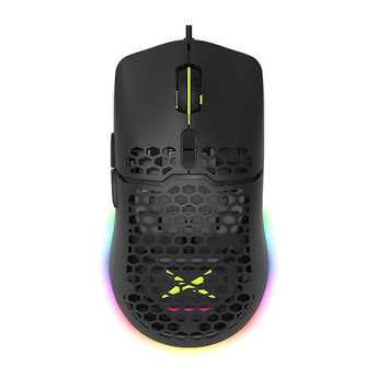 Delux M700 PMW3389 RGB Gaming Mouse 67g Lightweight Honeycomb Shell Ergonomic Mice with Soft rope Cable For Computer Gamer