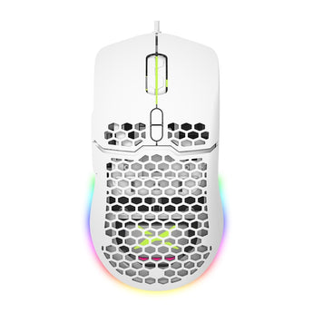 Delux M700 PMW3389 RGB Gaming Mouse 67g Lightweight Honeycomb Shell Ergonomic Mice with Soft rope Cable For Computer Gamer