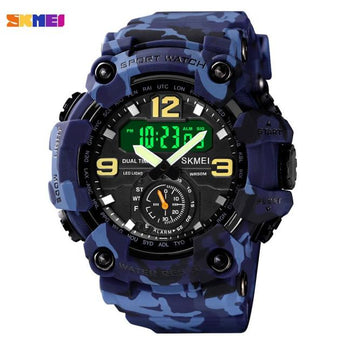 Reloj SKMEI  LED Digital Hombres Relojes deportivos  Cronómetro militar Calendario 50m  de pulsera impermeable 1637