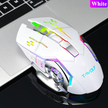 Mouse. Optical Wireless Gaming Device 2.4G USB 2400DPI Professional Backlit Rechargeable Silent for PC Laptop BENTOBEN