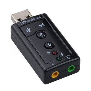 Adapter USB 2.0 3D Virtual 480 Mbps Tarjet of Sonido 7.1 Canales for PC