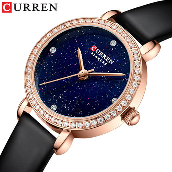 CURRENT Elegant Charming Slim Ladies Classic Leather Wrist Quartz Watch