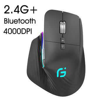 Rechargeable 2.4G Bluetooth wireless mouse office business 2.4G Wireless Ergonomic Mouse For PC Laptop