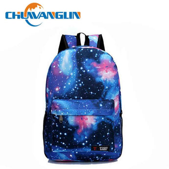 Chuwanglin Women printing casual backpack Galaxy Stars Universe Space School Book bag school backpack for teenagers QG03205